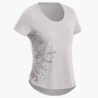 Camiseta Feminina de Trilha NH500 Quechua branco - 1