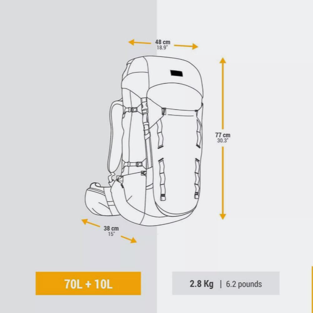 Mochila de Trekking MT900 Symbium 70 Mais 10 Litros Forclaz - 6