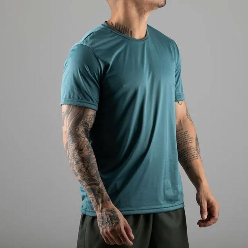Camiseta Masculina de Trilha MH100 Verde Quechua - 3