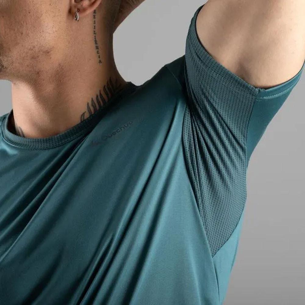 Camiseta Masculina de Trilha MH100 Verde Quechua - 6