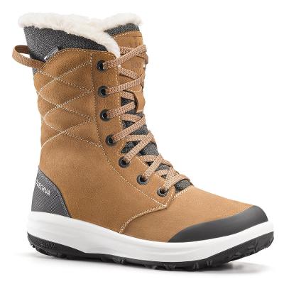 Botas de Couro de Caminhada Quentes e Impermeáveis SH500 U-WARM Quechua