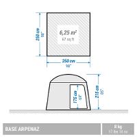 Barraca de Trilha Base Arpenaz 6 Pessoas Quechua - 2