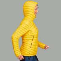 Jaqueta Feminina de Penas Trekking Full Down Amarelo Forclaz