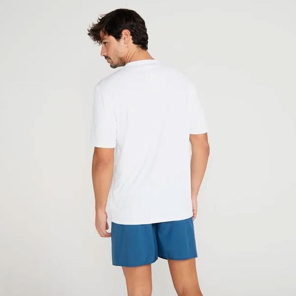 Camiseta Masculina de Surf com Proteção UV50+ Branco Olaian - 2