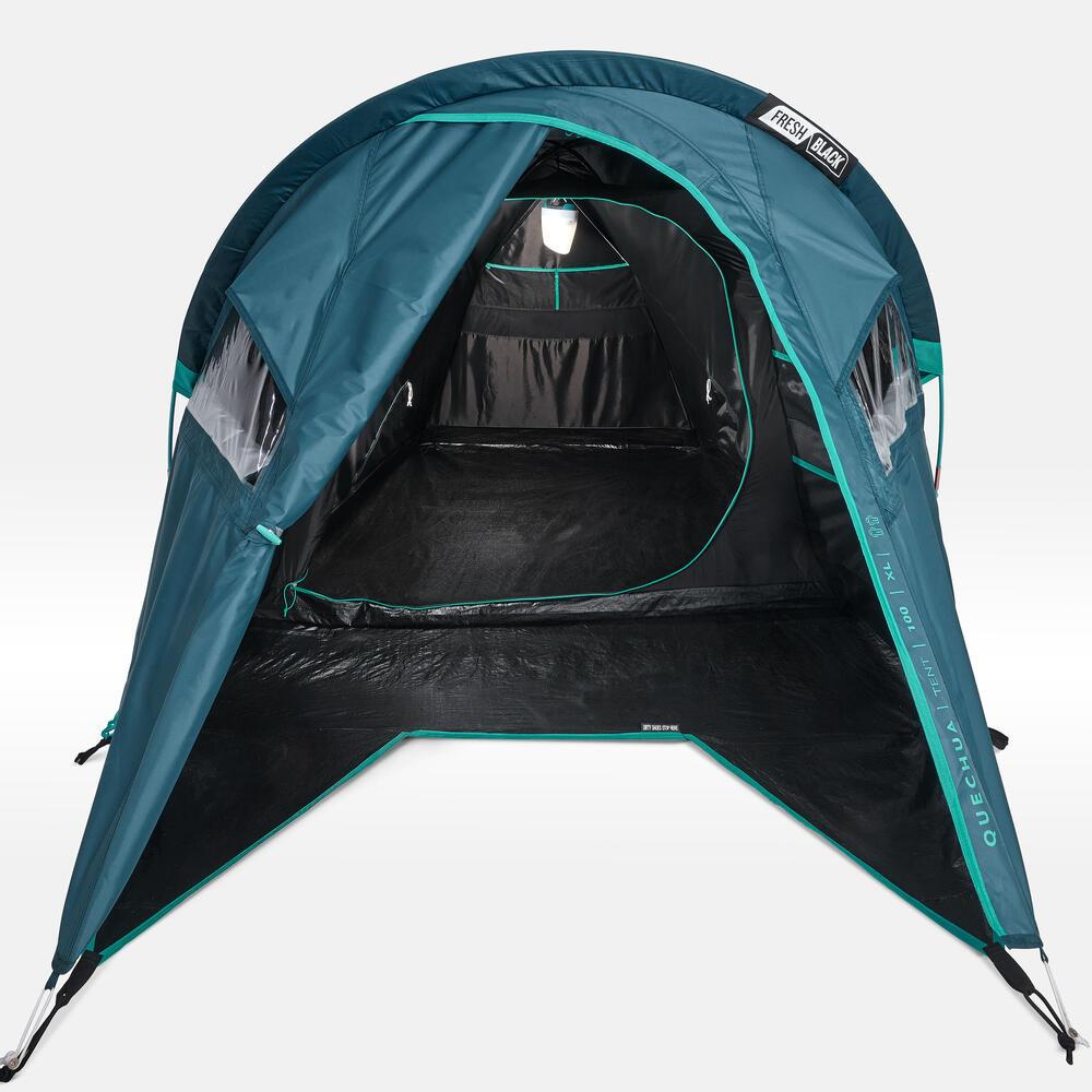 Barraca de Trilha MH100 XL 2 pessoas Fresh e Black Quechua - 4