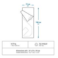 Saco Cama de Campismo Arpenaz 20° - 2