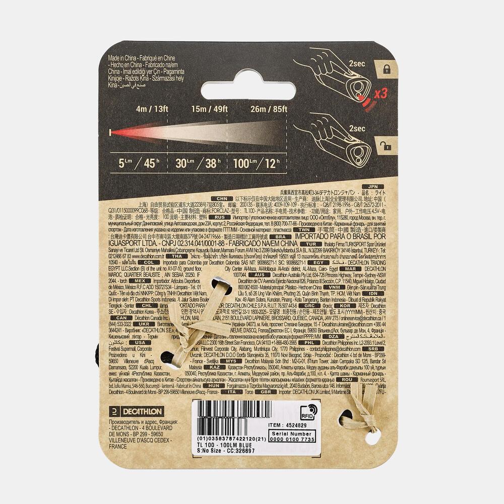 Lanterna a Pilhas - 100 lúmenes - TL100 - 8