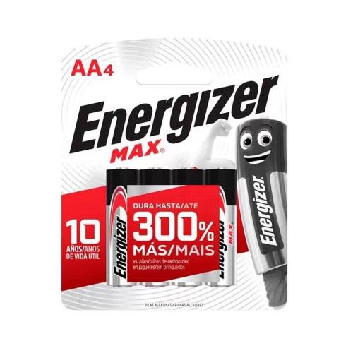 Pilha Alcalina Energizer AA com 4