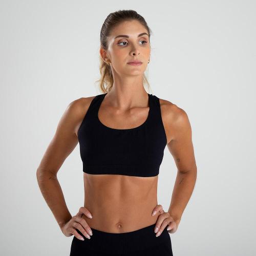 Top Yoga Seamless sem Costura Básico Kimjaly