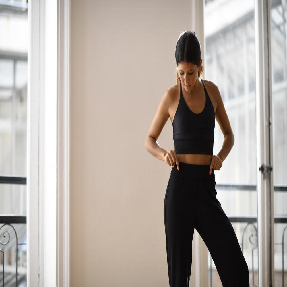 Calça Feminina Ajustavel de Dança Moderna - 9