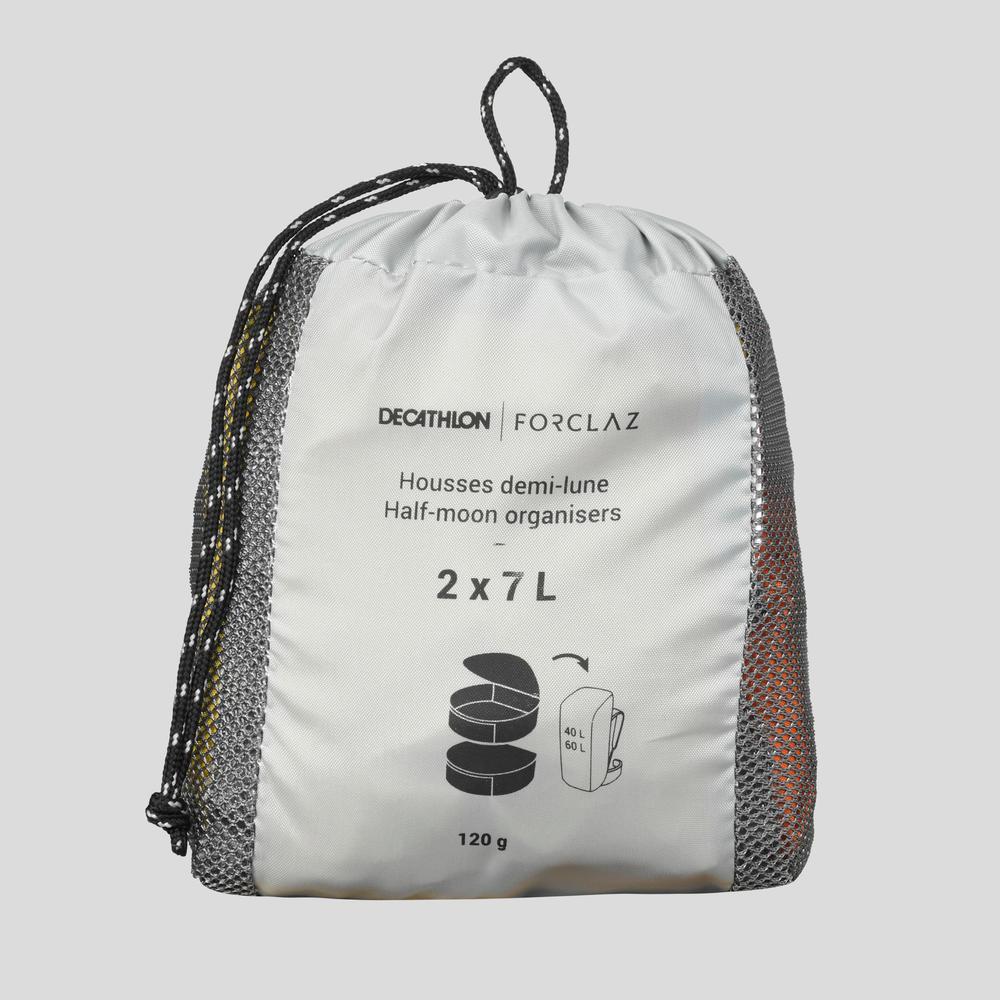 Conjunto de 2 Bolsas de Arrumação para Trekking - Meia-lua - 2x7 Litros - 3