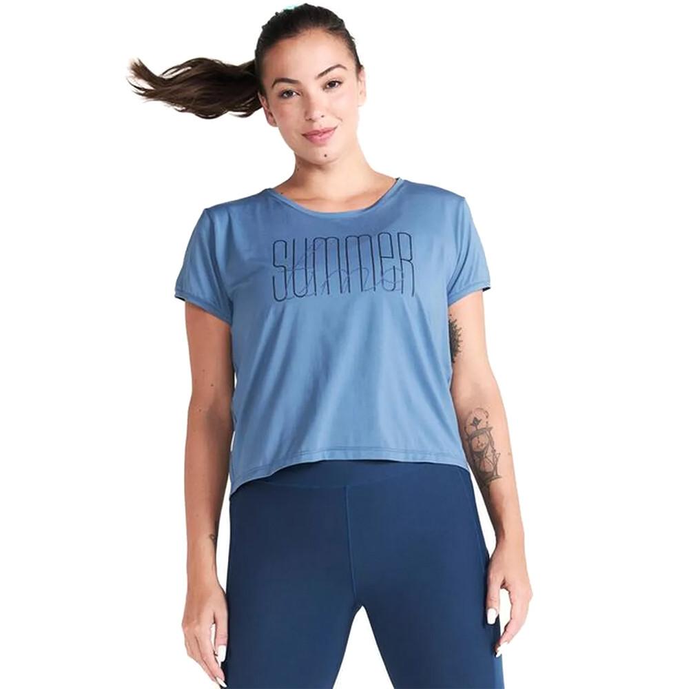 Camiseta Cropped Feminina de Treino 500 Domyos - 1