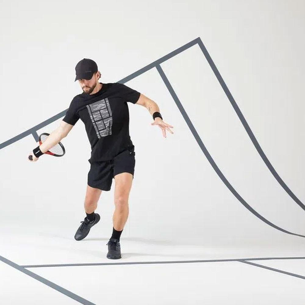 Camiseta Masculina de Tênis TTS Soft Preto Artengo - 3