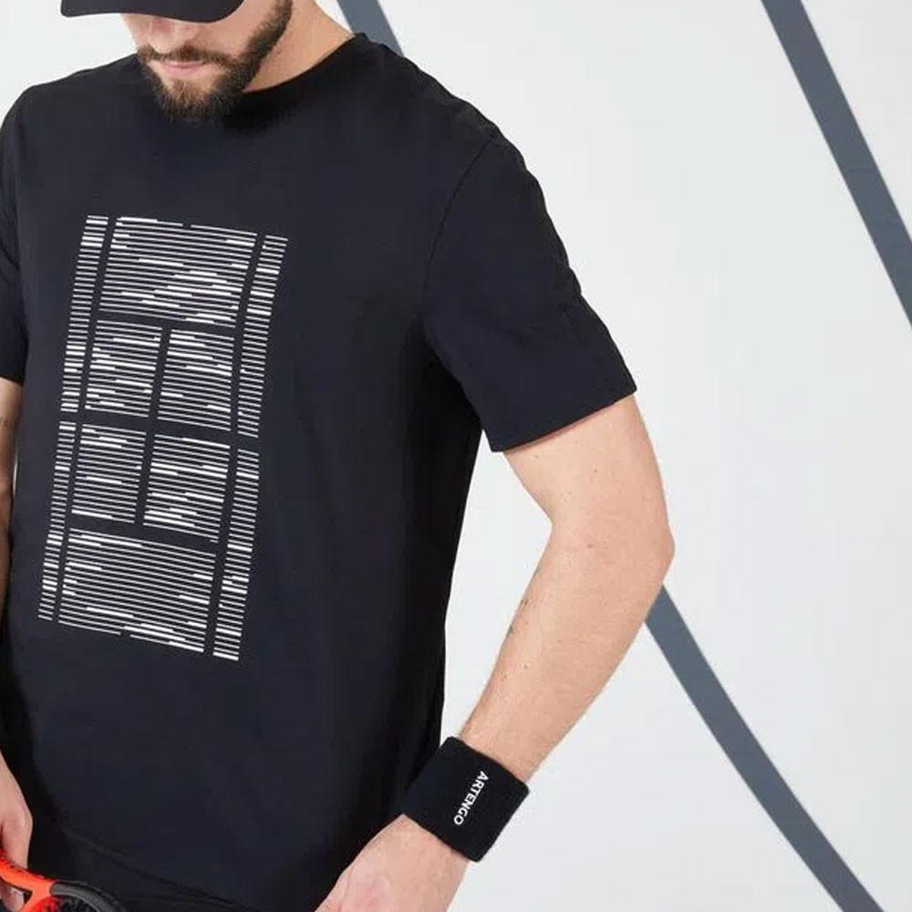 Camiseta Masculina de Tênis TTS Soft Preto Artengo - 4