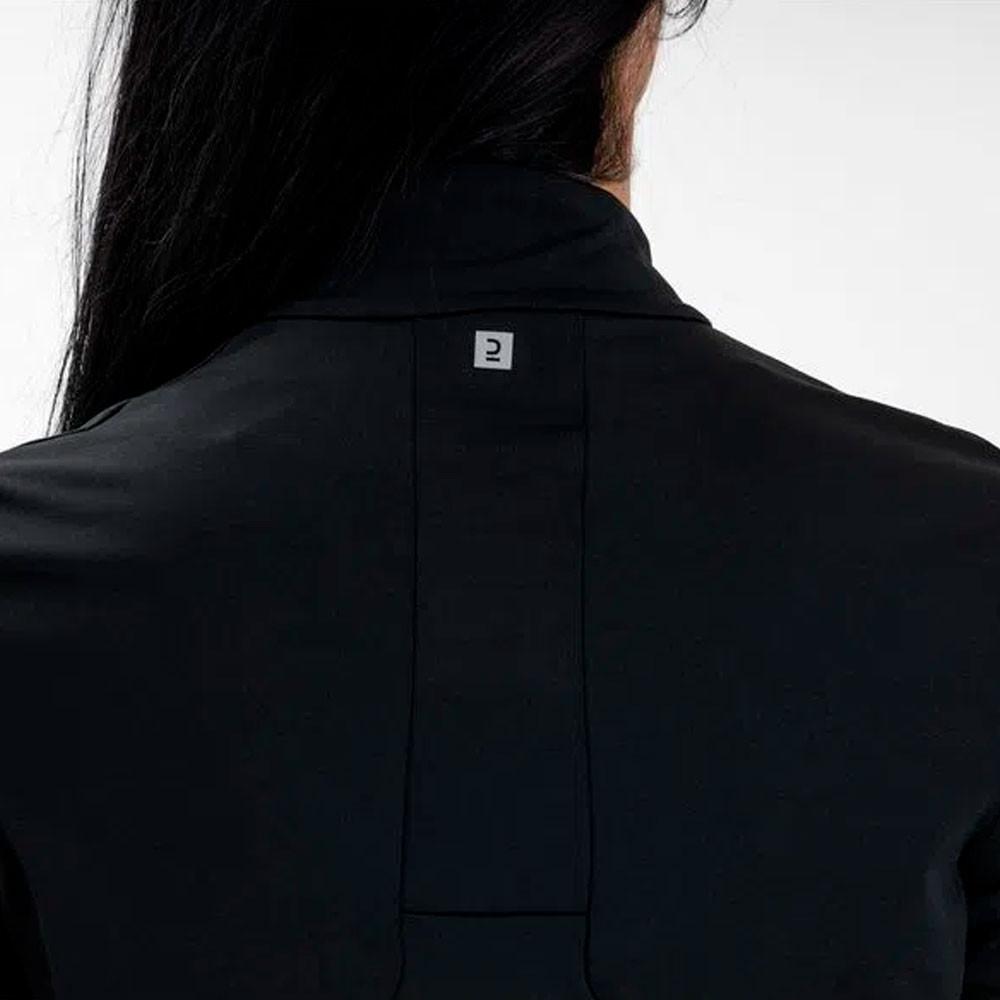 Camiseta Manga Longa de Corrida Feminina Run Warm 100 Preto - 6