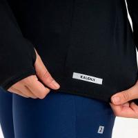 Camiseta Manga Longa de Corrida Feminina Run Warm 100 Preto - 10