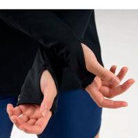 Camiseta Manga Longa de Corrida Feminina Run Warm 100 Preto - 14