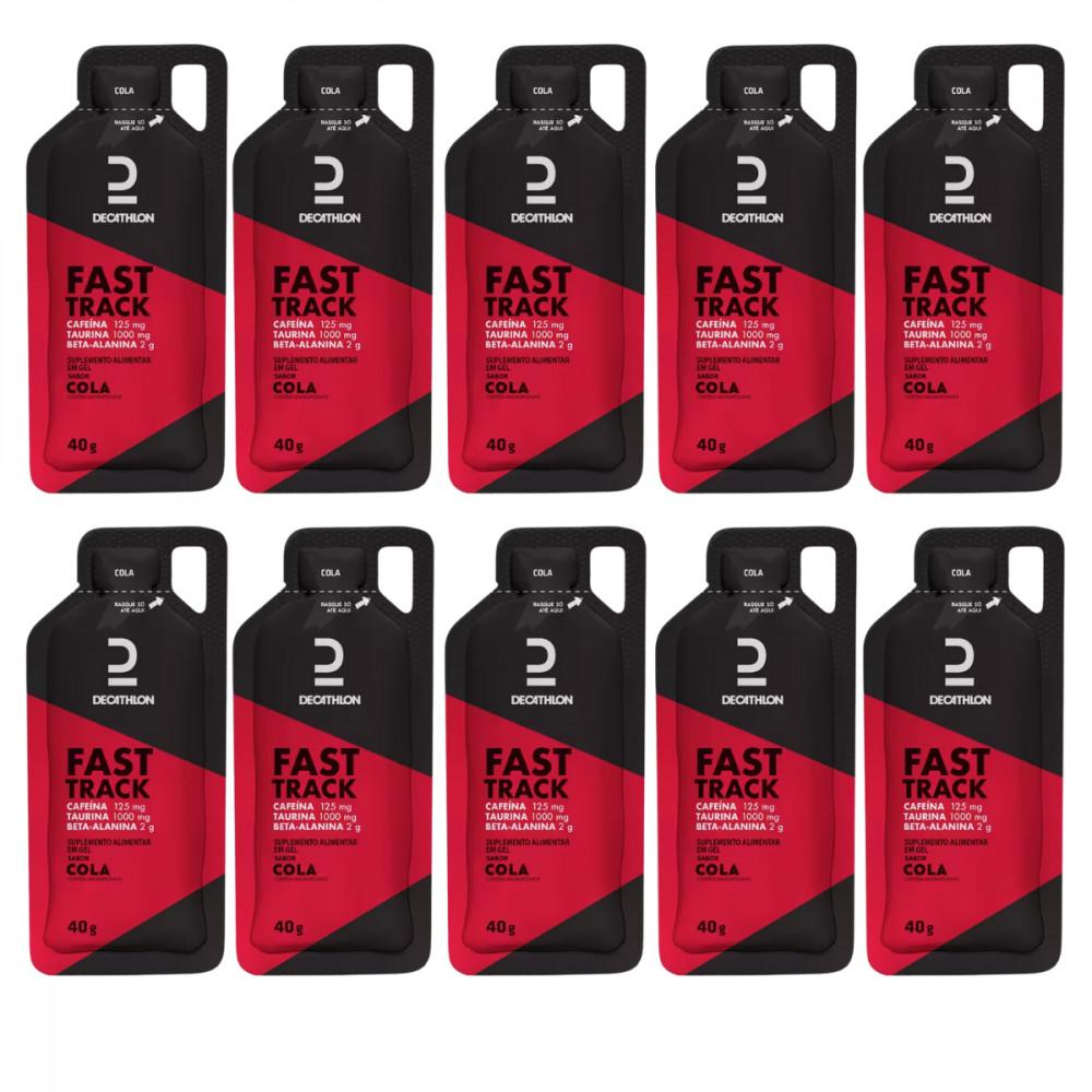 Kit 10 Unidades Energy Gel 40g Com cafeina cola Decathlon - 1