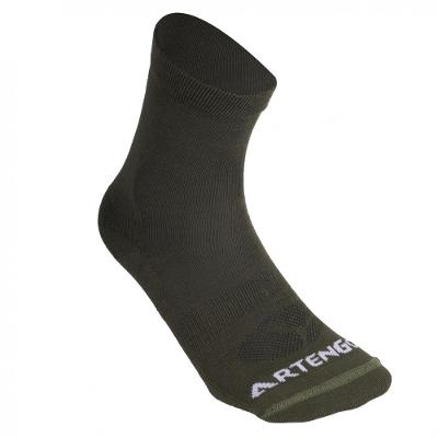 Meia De Algodão 160 High X3 Musgo Artengo