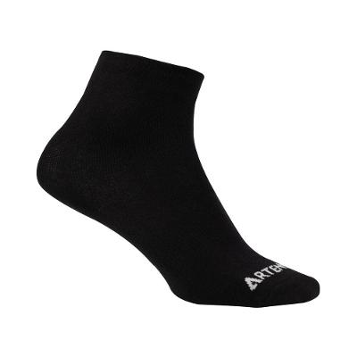 Meias Infantil de Tennis Cano Alto (Conjunto com 3 Pares) Preto Artengo