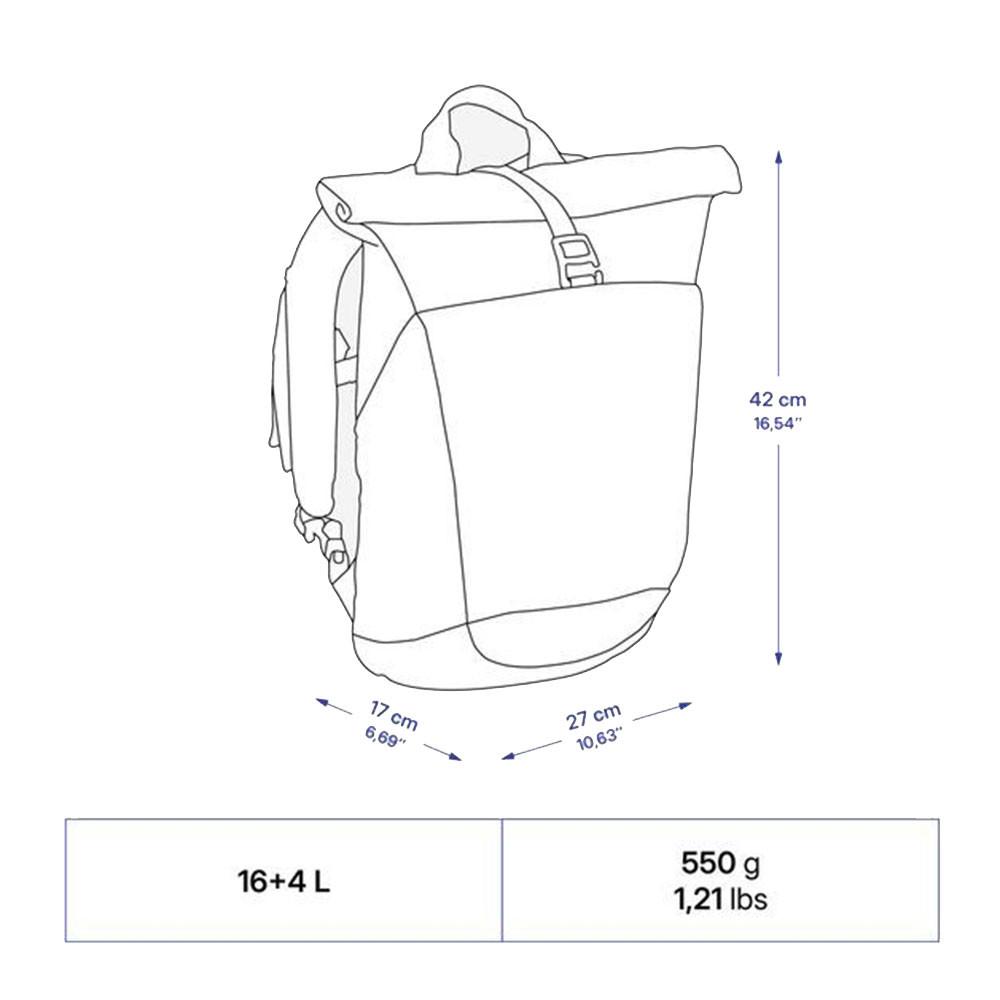 Mochila trilha 500 Escape 16 litros + 4 Verde Quechua - 4