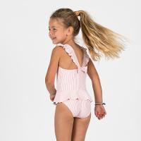 Maiô com saia infantil de Natação Lila Nabaiji