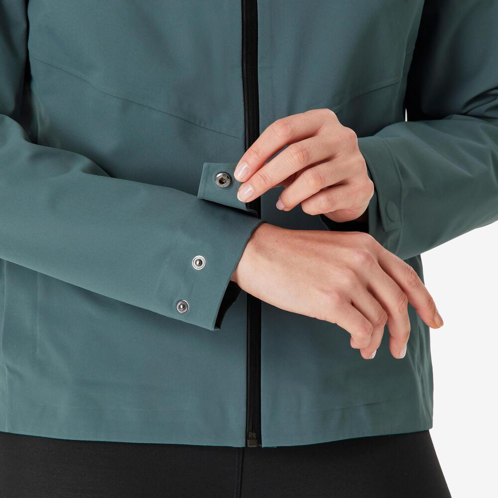 Jaqueta Feminina Trilha 100 Impermeável Térmica Verde Quechua - 5