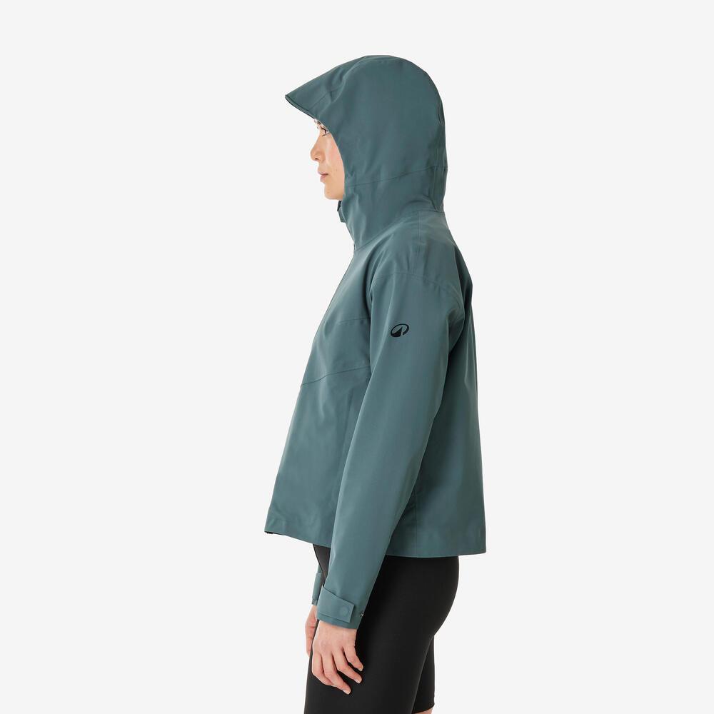 Jaqueta Feminina Trilha 100 Impermeável Térmica Verde Quechua - 6