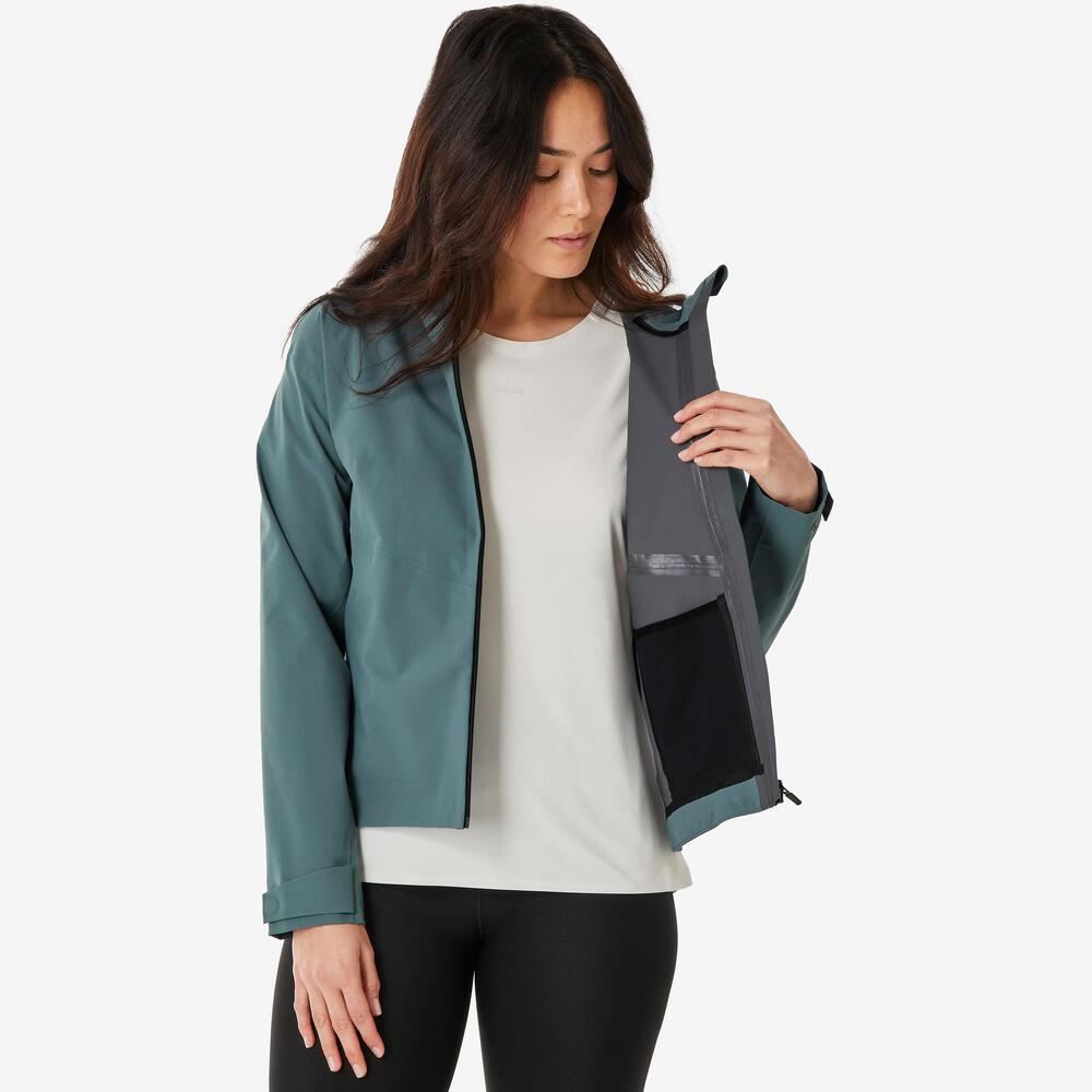 Jaqueta Feminina Trilha 100 Impermeável Térmica Verde Quechua - 7
