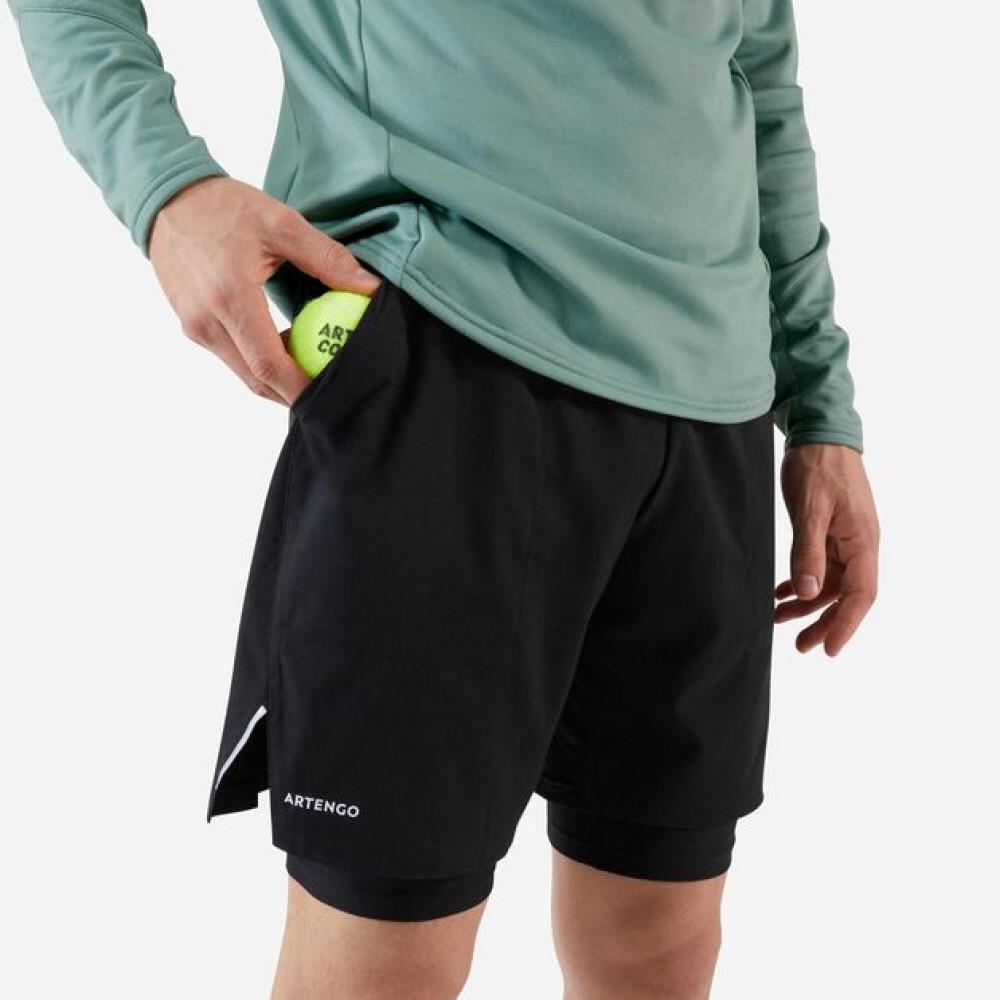 Shorts Masculino de Tennis 2 em 1 Kuikma Artengo - 1
