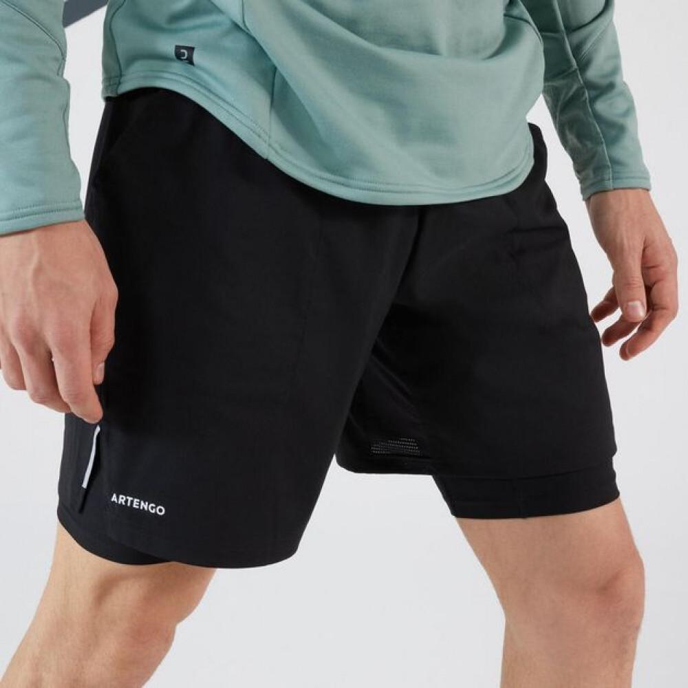 Shorts Masculino de Tennis 2 em 1 Kuikma Artengo - 4