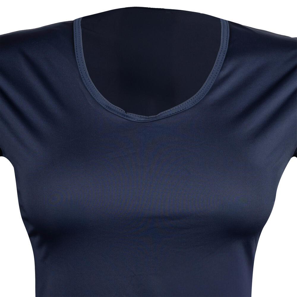 Camiseta Feminina de Treino Respi 100 Azul Domyos - 4