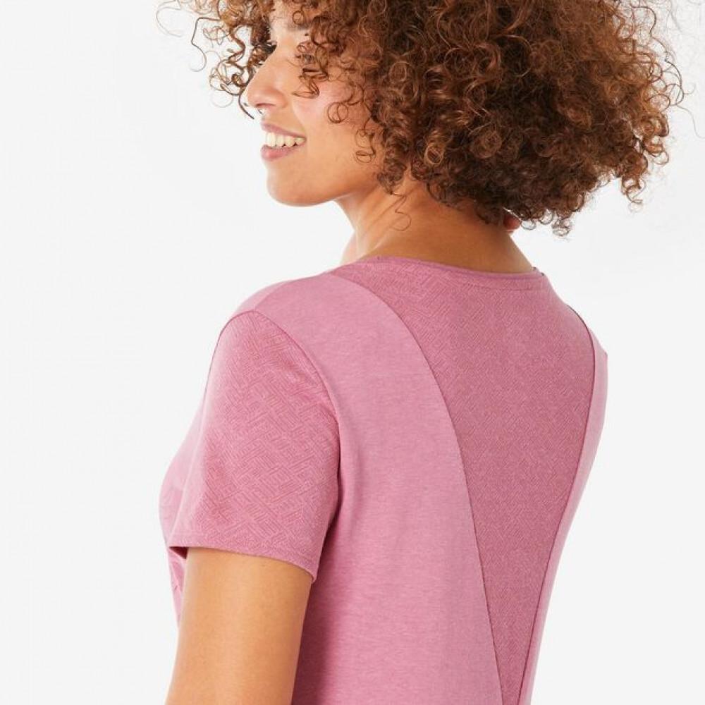 Camiseta Feminina de Caminhada NH500 Rosa Quechua - 4