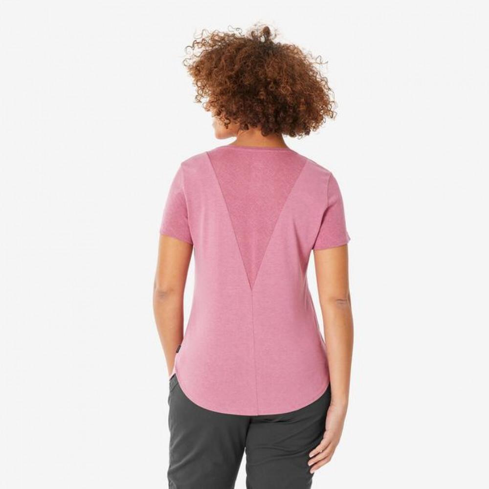 Camiseta Feminina de Caminhada NH500 Rosa Quechua - 6