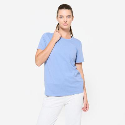 Camiseta Feminina de Ginástica Essentiel Azul Domyos
