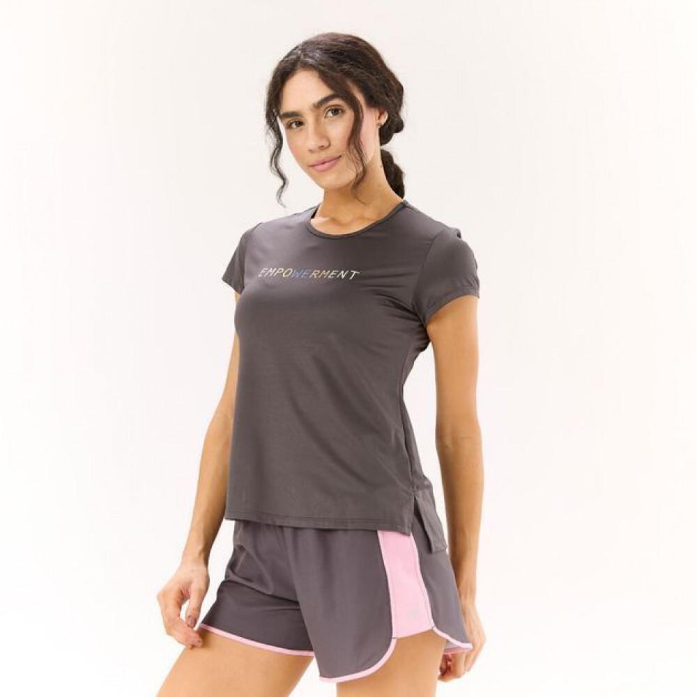 Camiseta Feminina de Treino Essential 120 Cinza Domyos - 1