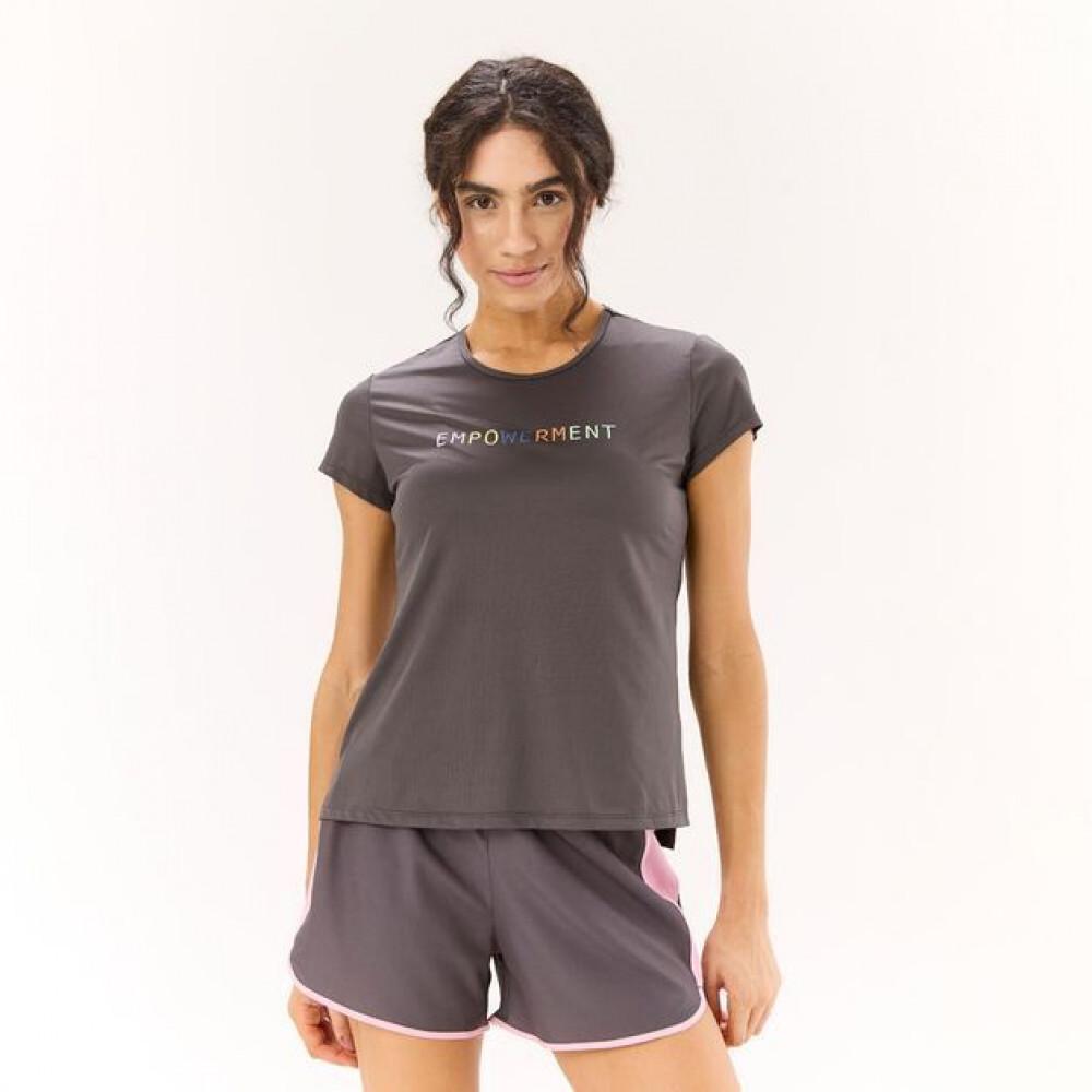 Camiseta Feminina de Treino Essential 120 Cinza Domyos - 3