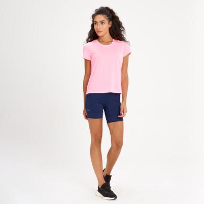 Camiseta Feminina de Corrida Run Dry Rosa Kiprun