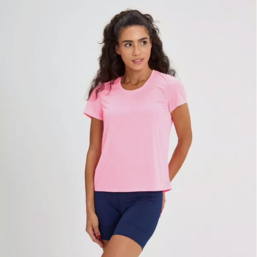 Camiseta Feminina de Corrida Run Dry Rosa Kiprun - 8