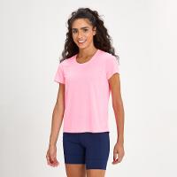 Camiseta Feminina de Corrida Run Dry Rosa Kiprun - 2