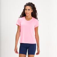 Camiseta Feminina de Corrida Run Dry Rosa Kiprun - 3