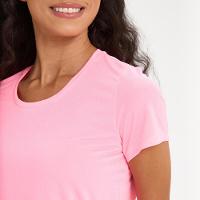 Camiseta Feminina de Corrida Run Dry Rosa Kiprun