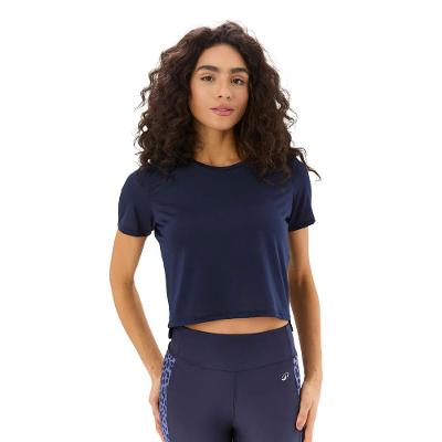 Camiseta Crop Fit Feminina de Fitness 120 Domyos