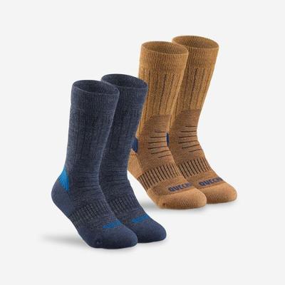 Meia Infantil de Caminhada Cano Médio SH100 (Conjunto de 2 pares) Quechua