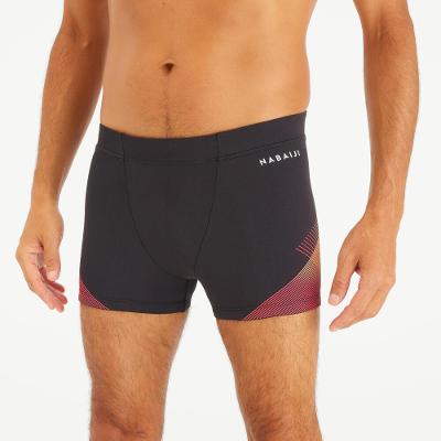 Sunga Boxer Masculina de Natação Preta 500 Fiti Nabaiji