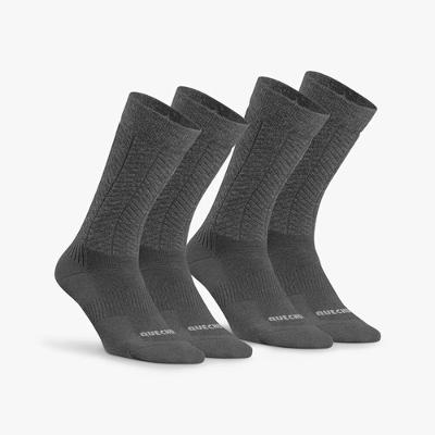 Meias quentes para trilha SH500 Mid Pacote com 2 pares Quechua