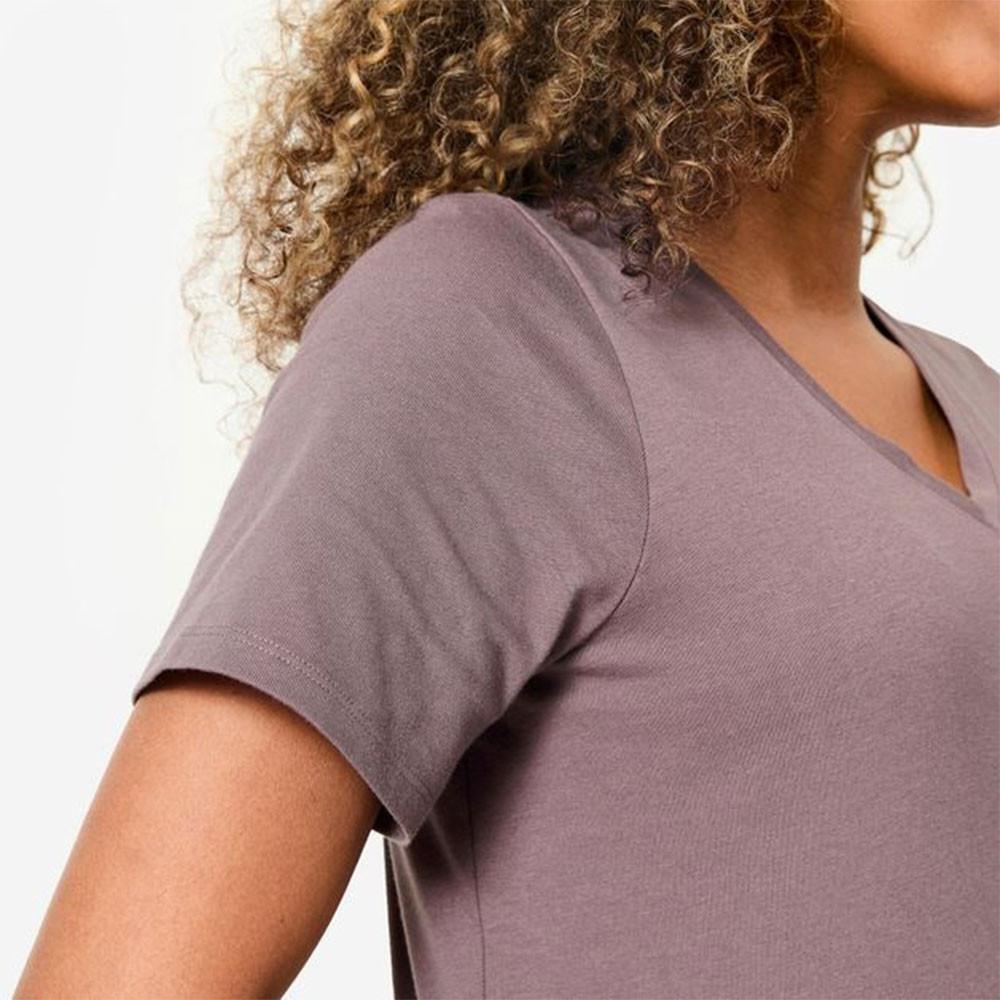 Camiseta Fitness Feminina de Algodão com Gola V Nyamba - 5