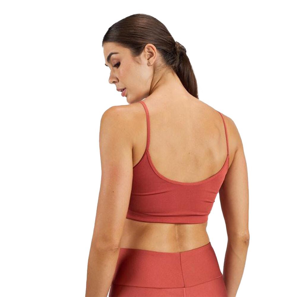 Top Feminino Metalizado de Treino com Alça Fina 120 Domyos - 6