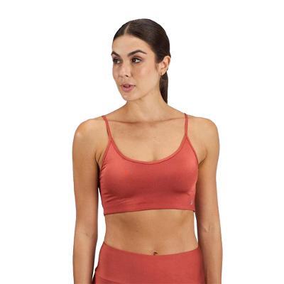 Top Feminino Metalizado de Treino com Alça Fina 120 Domyos