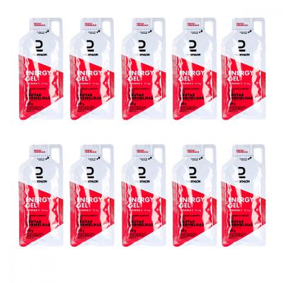 Kit 10 Unidades Energy Gel Decathlon Sabor Frutas Vermelhas 40g